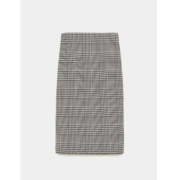 Plaid High Waist Pencil Skirt | Zara - Picture 2 of 8